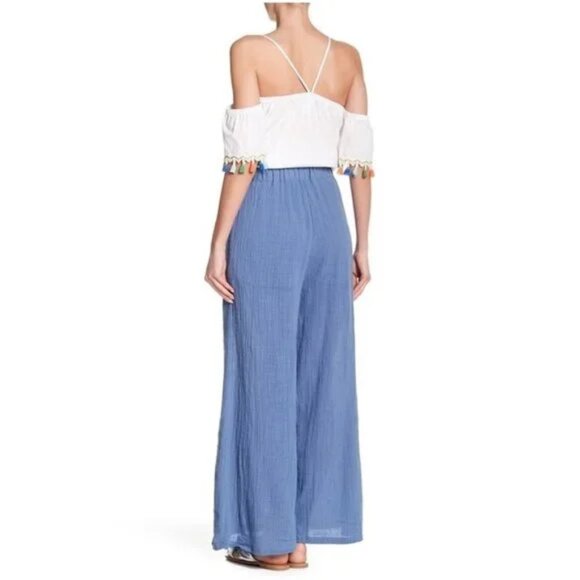 Whyte Eyelash Gauze Wide Leg Pants - Picture 2 of 8